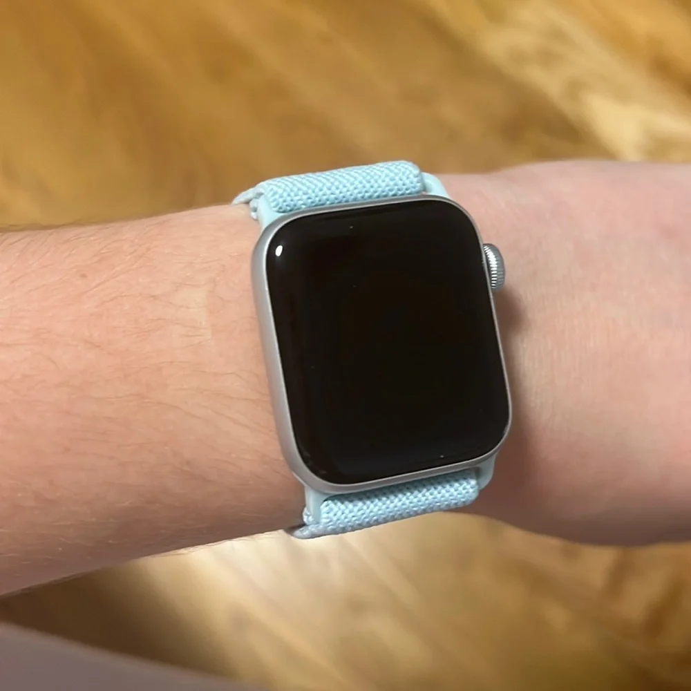 LIGHT BLUE APPLE WATCH BAND 40MM SMALL